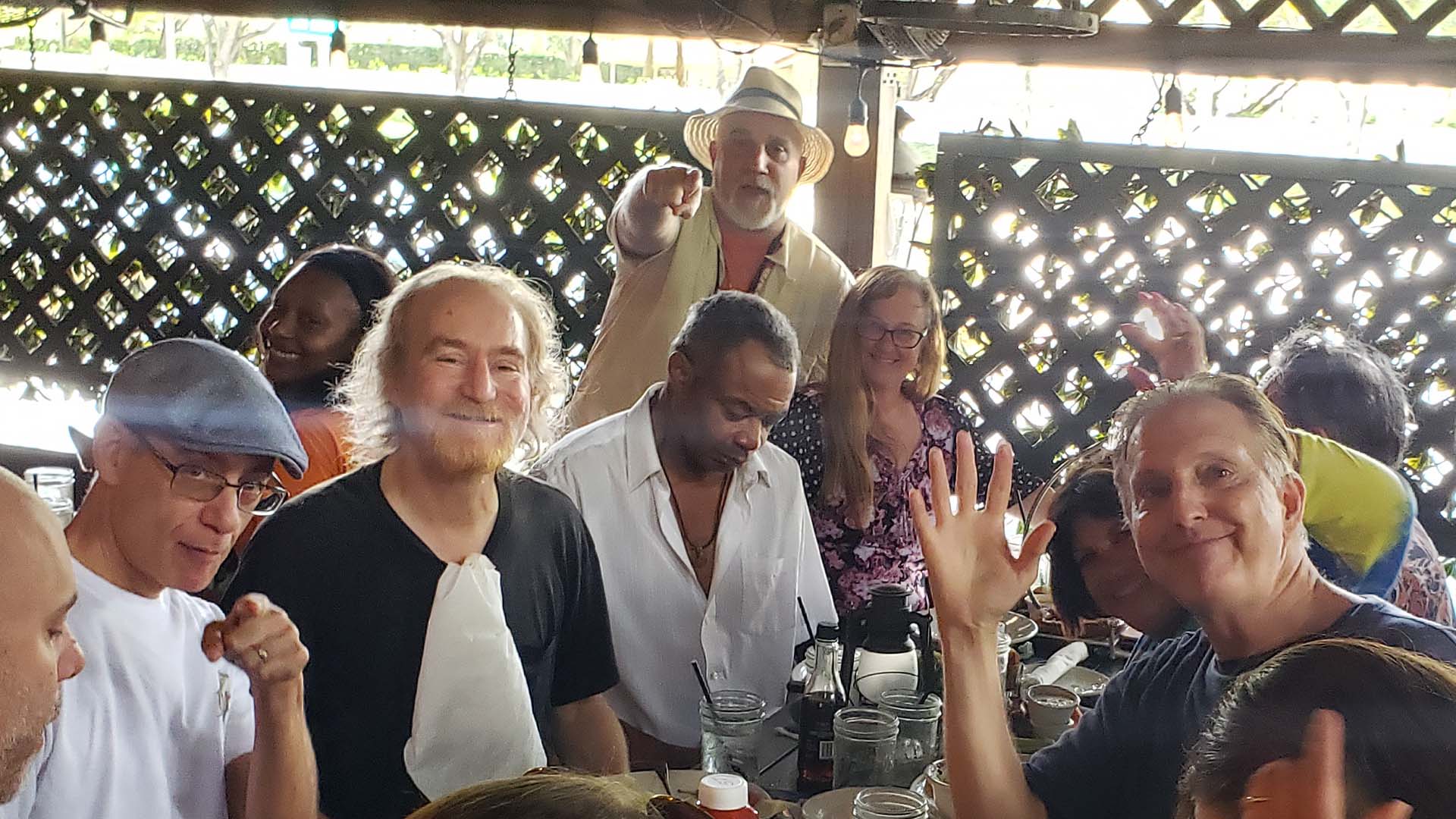 Group of actors at the Field Irish Pub.